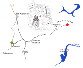 Mont-rebei gorge Itinerary Map