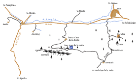 San Juan de la Peña Itinerary Map