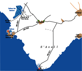 Cap de Ses Salines Itinerary Map
